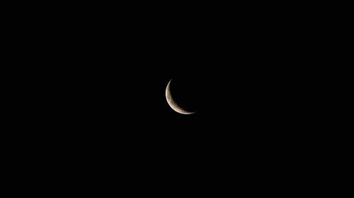 night crescent moon moon