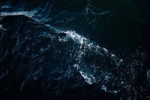 sea high-angle photo of sea with waves ocean