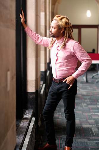 clothing man leaning against wall sleeve