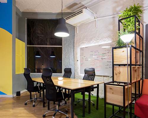 furniture empty meeting room indoors