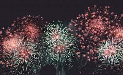 outdoors fireworks on mid air night