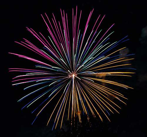 outdoors pink and yellow firework fireworks