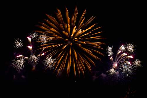 outdoors long exposure photography of fireworks nature