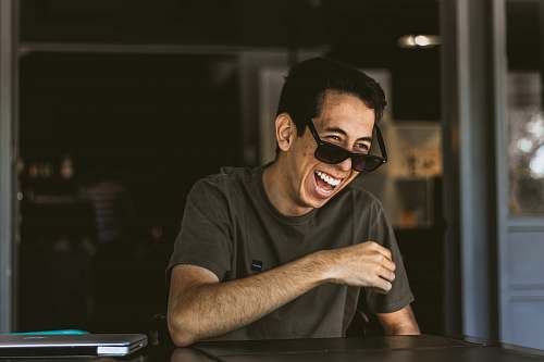 human man wearing sunglasses man