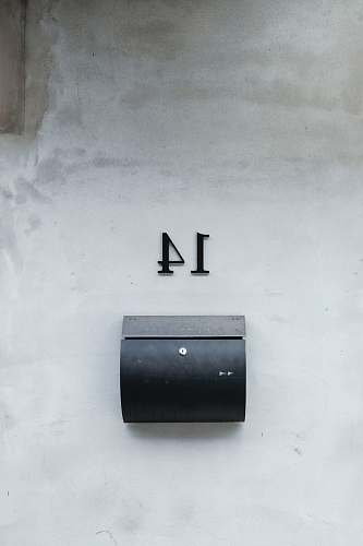 text black metal mailbox alphabet